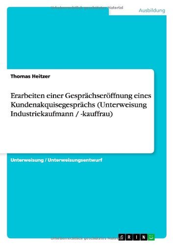 Cover for Heitzer · Erarbeiten einer Gesprächseröff (Book) [German edition] (2013)