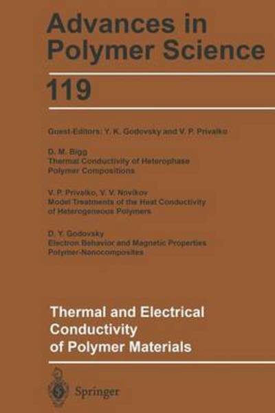 Cover for D M Bigg · Thermal and Electrical Conductivity of Polymer Materials - Advances in Polymer Science (Pocketbok) [Softcover reprint of the original 1st ed. 1995 edition] (2013)