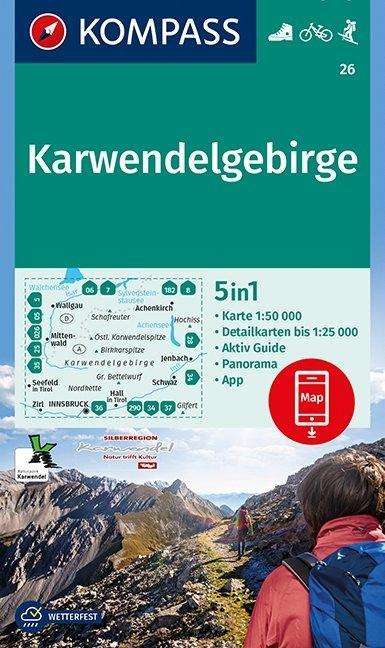 Kompass Wandern- Rad- & Skikarte: Karwendelgebirge - Mair-Dumont / Kompass - Books - Kompass - 9783990445655 - March 4, 2019