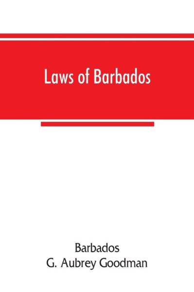 Cover for Barbados · Laws of Barbados (Paperback Book) (2019)