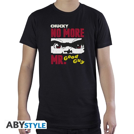 CHUCKY- Tshirt "No more Mr. Good Guy" man SS black - basic - Chucky - Andet - ABYstyle - 3665361090656 - 