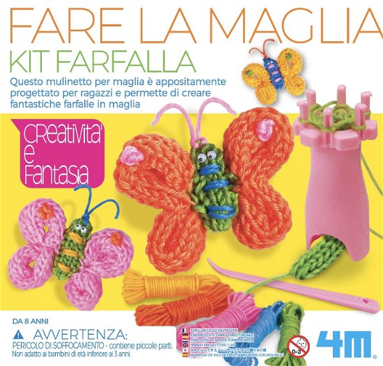 Cover for 4m · 4m - Creativita' E Fantasia - Fare La Maglia Kit Farfalla (Legetøj)