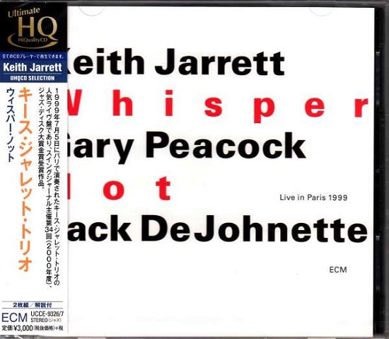 Cover for Keith -Trio- Jarrett · Whisper Not (CD) [Limited edition] (2018)