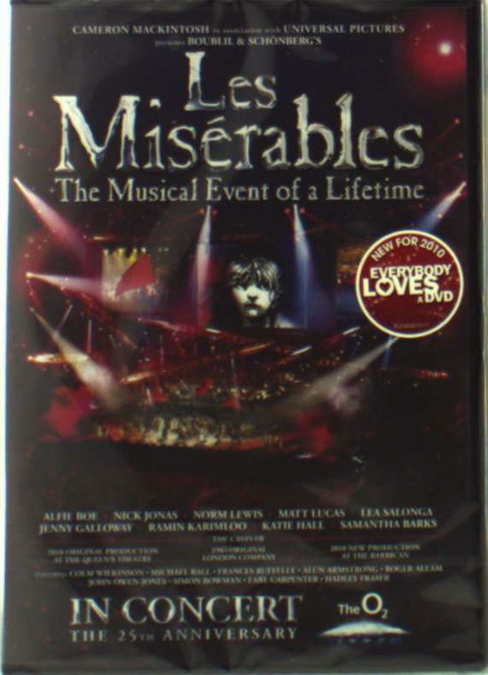 Les Miserables-in Concert 25th Anniversary - Alfie Boe - Películas - UNIVERSAL - 5050582806656 - 29 de noviembre de 2010