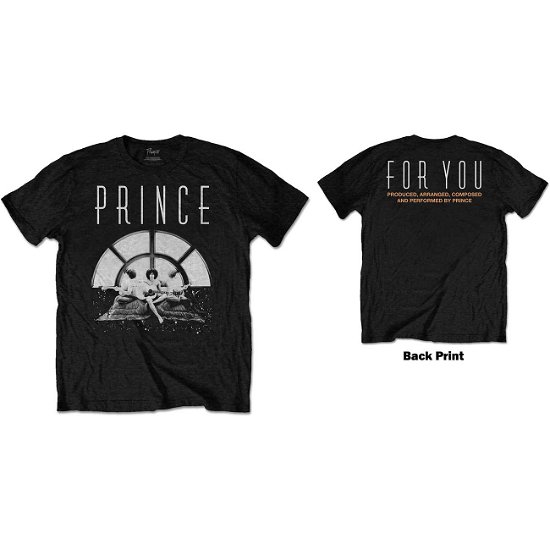 Prince Unisex T-Shirt: For You Triple (Back Print) - Prince - Fanituote - MERCHANDISE - 5056170663656 - perjantai 27. joulukuuta 2019