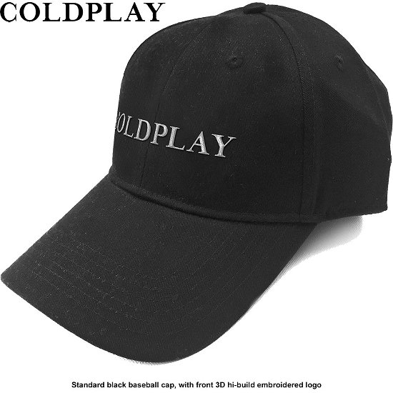 Cover for Coldplay · Coldplay Unisex Baseball Cap: White Logo (Kläder) [Black - Unisex edition]