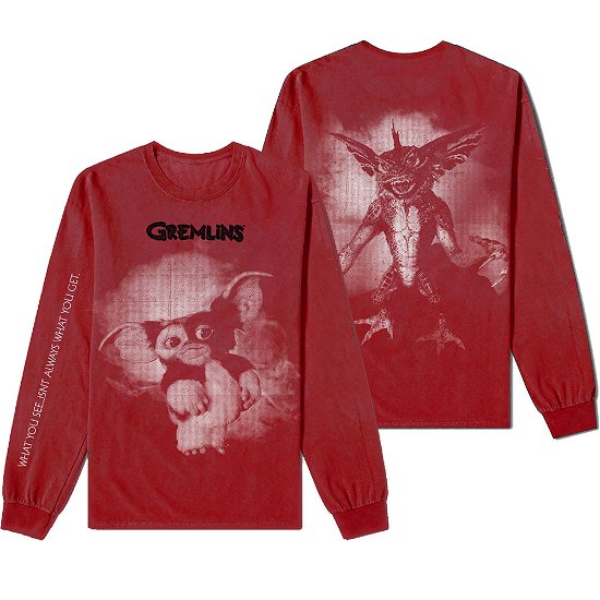 Cover for Gremlins · Gremlins Unisex Long Sleeve T-Shirt: Graphic (CLOTHES) [size S] [Red - Unisex edition]