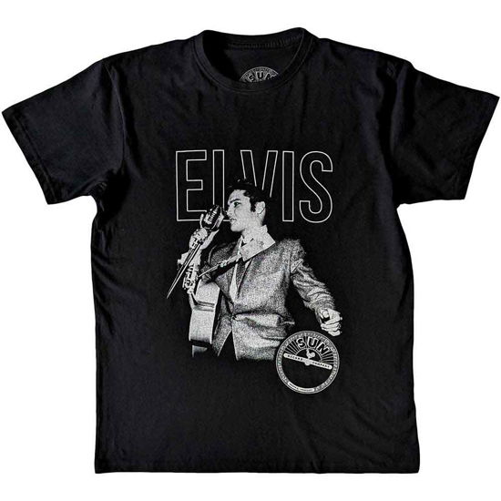 Cover for Sun Records · Sun Records Unisex T-Shirt: Elvis Live Portrait (T-shirt) [size L]