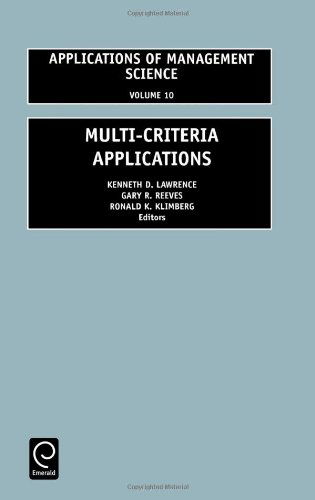 Cover for R.k. Klimberg · Multi-Criteria Applications - Applications of Management Science (Hardcover Book) (2001)