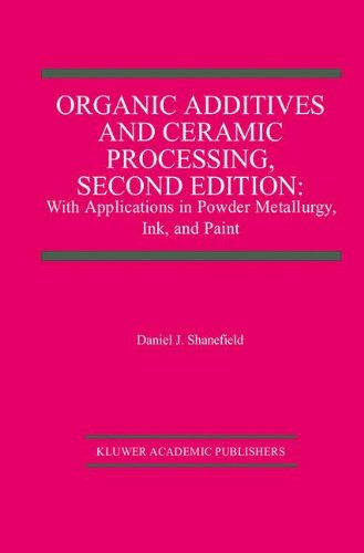 Cover for Daniel J. Shanefield · Organic Additives and Ceramic Processing, Second Edition: With Applications in Powder Metallurgy, Ink, and Paint (Hardcover Book) [2nd ed. 1996 edition] (1996)