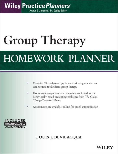 Cover for Bevilacqua, Louis J. (Connections Adolescent and Family Care, Exton, Pennsylvania) · Group Therapy Homework Planner (Paperback Book) (2016)