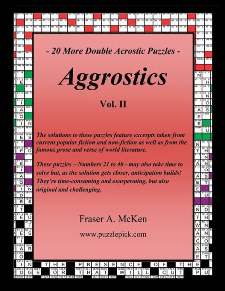 Cover for Fraser a Mcken · Aggrostics Vol. II (Paperback Book) (2014)