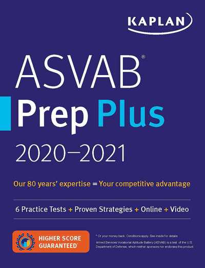 Cover for Kaplan Test Prep · ASVAB Prep Plus 2020-2021: 6 Practice Tests + Proven Strategies + Online + Video - Kaplan Test Prep (Paperback Book) (2019)