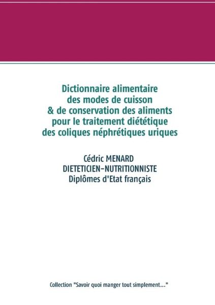 Cover for Menard · Dictionnaire des modes de cuisso (Book) (2020)