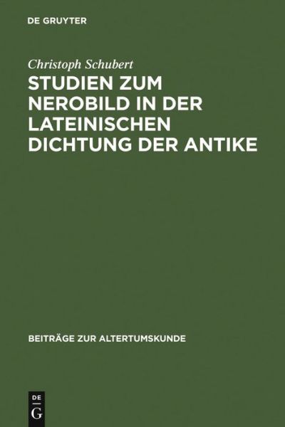 Cover for Schubert · Studien zum Nerobild in der la (Book) [German edition] (1998)