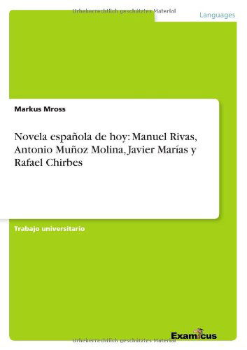 Cover for Mross · Novela española de hoy: Manuel Ri (Paperback Book) [Spanish edition] (2012)