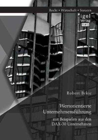Cover for Brkic · Wertorientierte Unternehmensführu (Book) (2018)