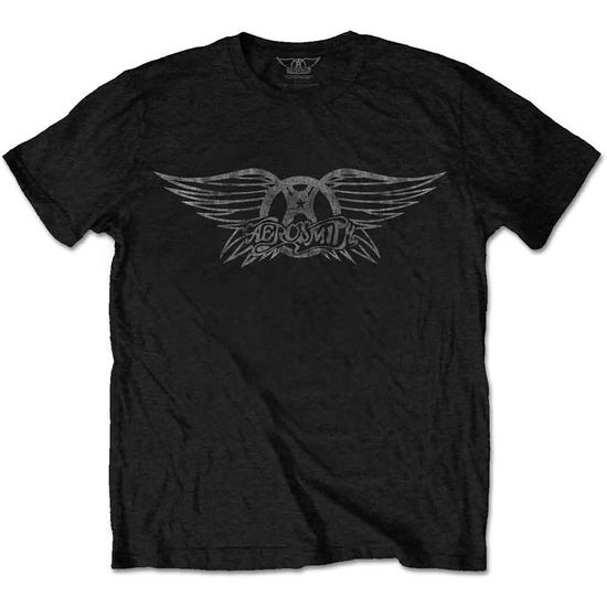 Aerosmith Unisex T-Shirt: Vintage Logo - Aerosmith - Fanituote - Epic Rights - 5056170611657 - keskiviikko 8. tammikuuta 2020