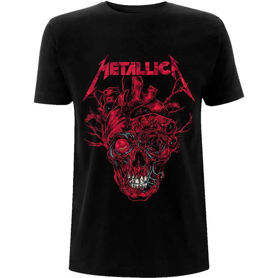 Metallica Unisex T-Shirt: Heart Skull - Metallica - Fanituote - PHD - 5056187736657 - perjantai 16. huhtikuuta 2021