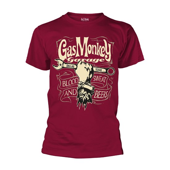 Cover for Gas Monkey Garage · Mechanics Spanner (Burgundy) (T-shirt) [size S] [Maroon edition] (2020)