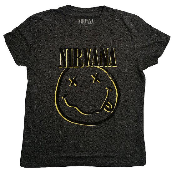 Nirvana Unisex T-Shirt: Inverse Happy Face - Nirvana - Koopwaar -  - 5056368696657 - 