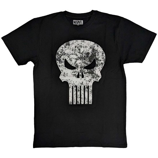 Marvel Comics Unisex T-Shirt: Punisher Distressed Logo - Marvel Comics - Merchandise -  - 5056561097657 - 