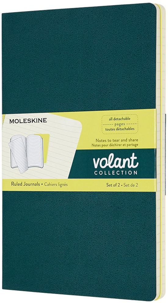 Moleskine Volant Journals Large Ruled Pine.Green Lemon Yellow - Moleskine - Books - MOLESKINE - 8058647620657 - July 26, 2018