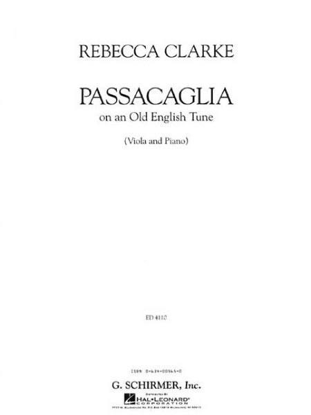 Cover for Rebecca Clarke · Passacaglia (Paperback Book) (2000)