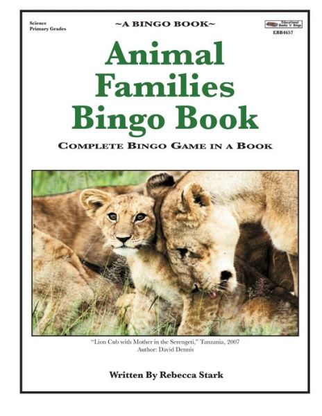 Cover for Rebecca Stark · Animal Families Bingo Book (Paperback Book) (2016)