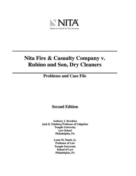 Nita Fire and Casualty Co. V. Anthony Rubino, D.B.A. Rubino and Son - Anthony J. Bocchino - Books - Nita Publications - 9781556810657 - January 7, 2019