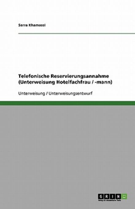 Cover for Khamassi · Telefonische Reservierungsanna (Book) [German edition] (2013)