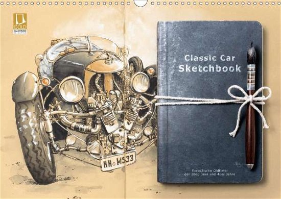 Classic Car Sketchbook (Wandkale - Silver - Boeken -  - 9783672268657 - 