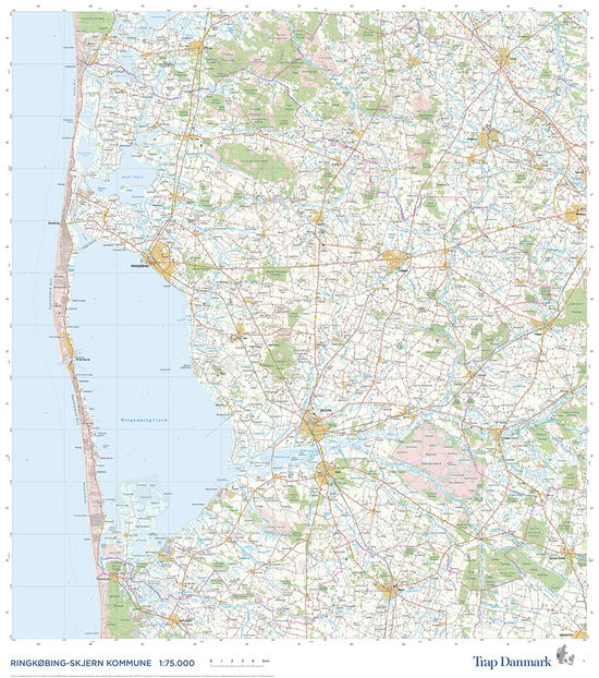 Cover for Trap Danmark · Trap Danmark: Falset kort over Ringkøbing-Skjern Kommune (Map) [1. Painos] (2020)