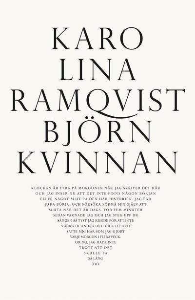 Cover for Karolina Ramqvist · Björnkvinnan (Paperback Book) (2024)