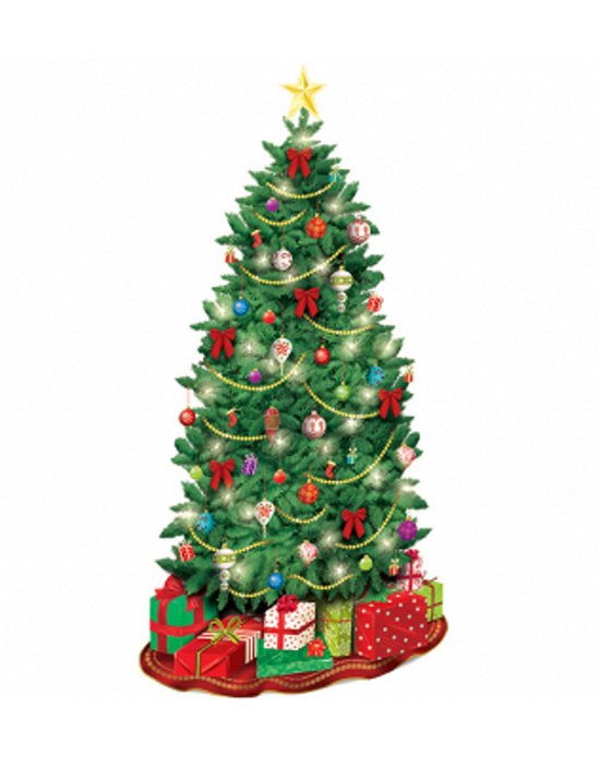 Scene Setter Add-On Christmas Tree Plastic 165 X 8 - Scene Setter Add - Koopwaar - Amscan - 0013051456658 - 