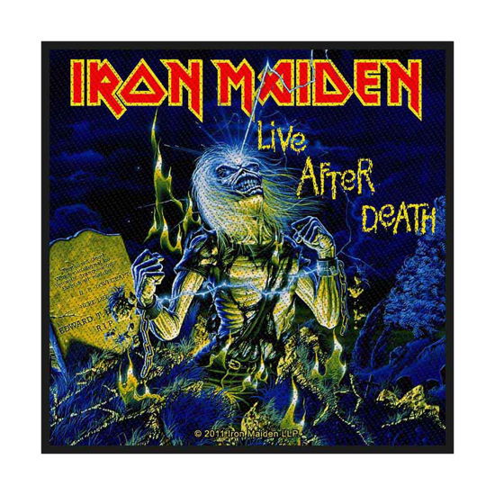 Iron Maiden Standard Woven Patch: Live After Death (Retail Pack) - Iron Maiden - Marchandise - PHD - 5055339724658 - 19 août 2019