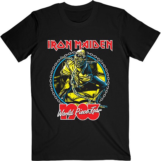 Iron Maiden Unisex T-Shirt: World Piece Tour '84 V.1. - Iron Maiden - Produtos -  - 5056368673658 - 