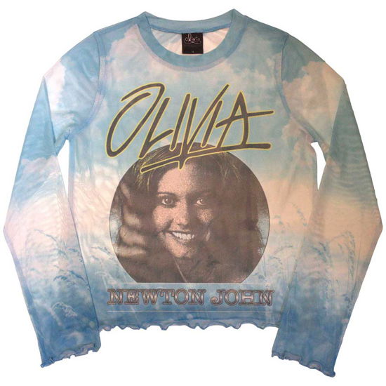 Cover for Olivia Newton-John · Olivia Newton-John Ladies Long Sleeve T-Shirt: Circle Photo (Mesh) (Bekleidung) [size XS]