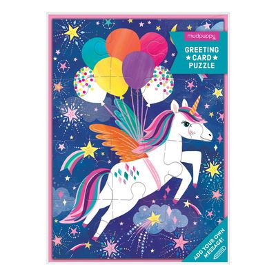 Cover for Unicorn Birthday Greeting Card Puzzle (Book) (2021)