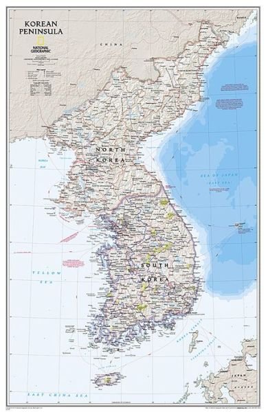 Korean Peninsula, Tubed: Wall Maps Countries & Regions - National Geographic Maps - Livros - National Geographic Maps - 9781597755658 - 1 de setembro de 2022