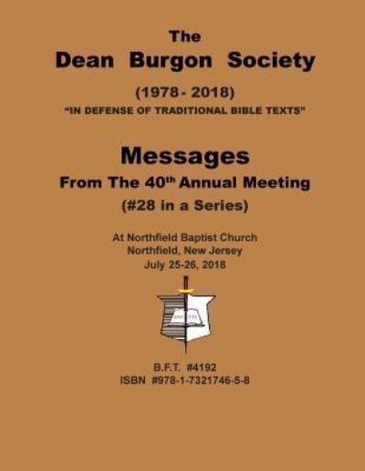 Cover for D a Waite · The Dean Burgon Society Message Book 2018 (Paperback Book) (2018)