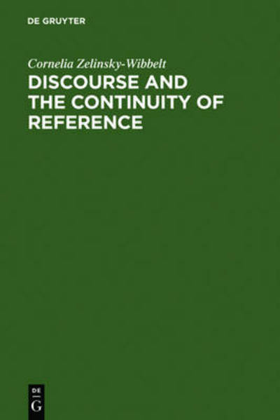 Cover for C. Zelinsky-Wibbelt · Discourses (Book) (2000)