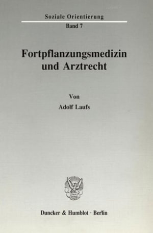 Cover for Laufs · Fortpflanzungsmedizin und Arztrec (Book) (1992)