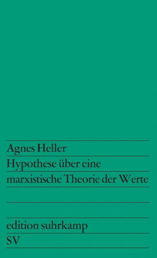 Hypothese über eine marxistische - Heller - Książki -  - 9783518105658 - 