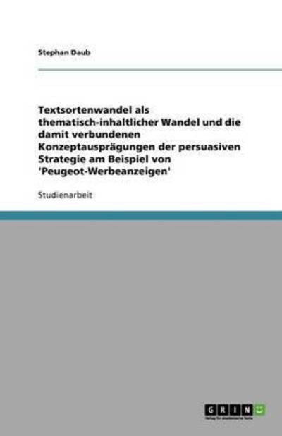 Cover for Daub · Textsortenwandel als thematisch-in (Book) (2011)