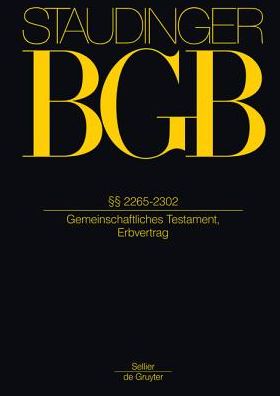 Bgb.§§ 2265-2302 - Staudinger - Books -  - 9783805911658 - November 15, 2013