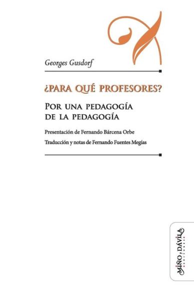 Cover for Georges Gusdorf · ?Para que profesores? (Paperback Book) (2019)