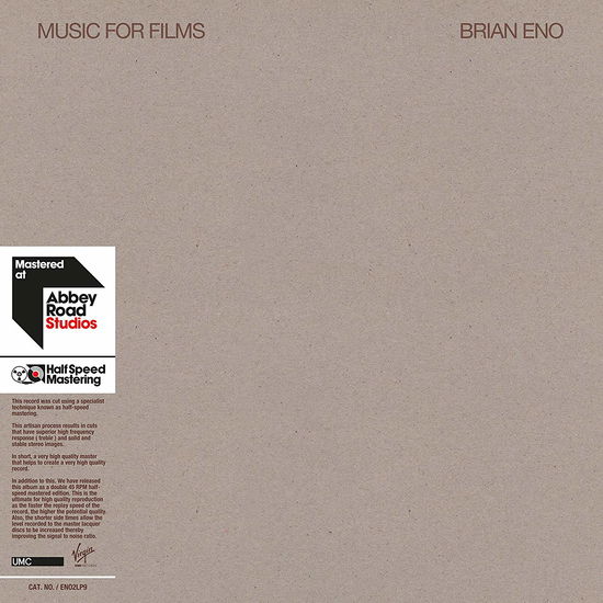 Cover for Brian Eno · Music For Films (LP) [Limited edition] (2018)