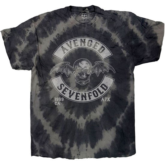 Cover for Avenged Sevenfold · Avenged Sevenfold Unisex T-Shirt: Deathbat Crest (Charcoal Grey) (Wash Collection) (T-shirt) [size S] [Grey - Unisex edition] (2021)