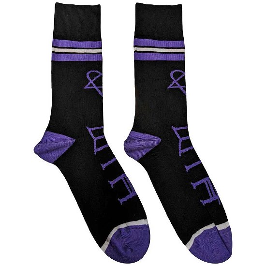 HIM Unisex Ankle Socks: Heartagram & Logo (UK Size 7 - 11) - Him - Merchandise -  - 5056737230659 - 